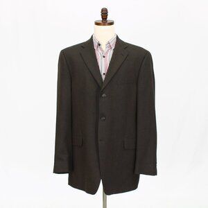Arnold Brant 46L Brown HB 3-Button Sport Coat Blazer Jacket P498